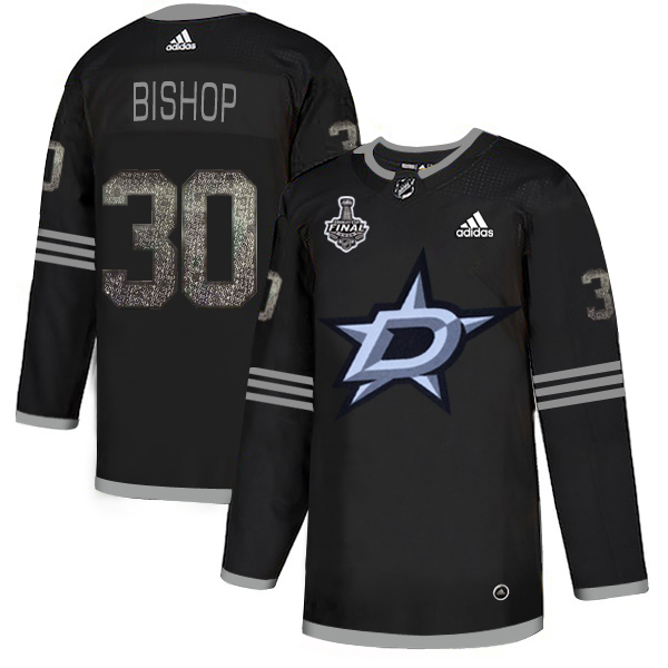 Adidas Men Dallas Stars 30 Ben Bishop Black Authentic Classic 2020 Stanley Cup Final Stitched NHL Jersey